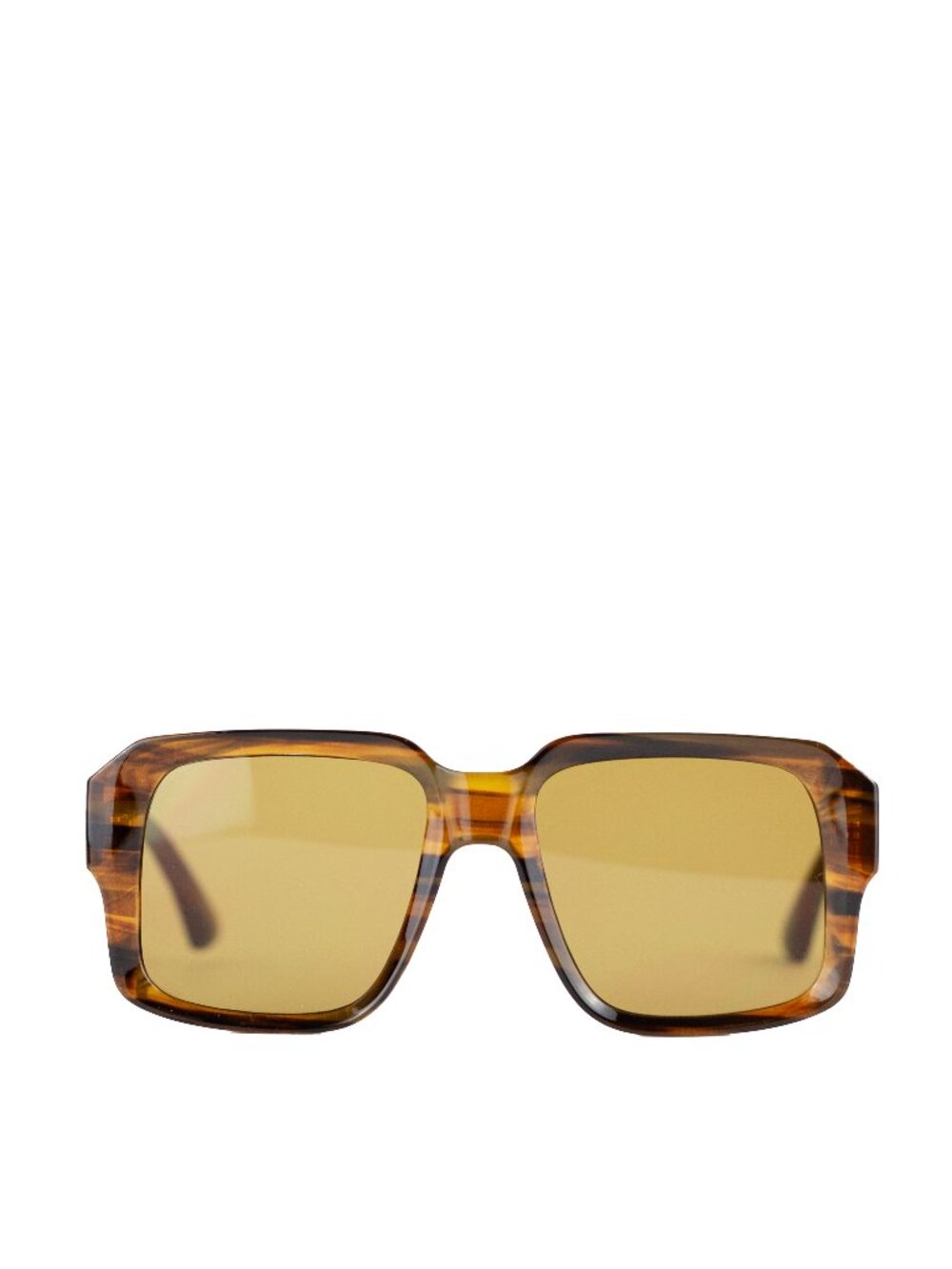 Oversized Square Framed Sunglasses | Brown Tortoiseshell | Amber Lens